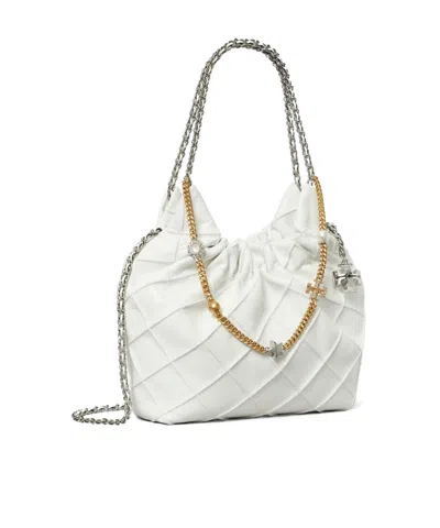 Tory Burch Mini Fleming Distressed Tote Bag