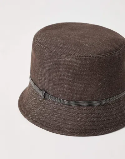 Brunello Cucinelli Monili-chain Bucket Hat In Brown