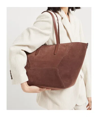 Brunello Cucinelli Duo Suede Tote Bag