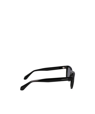 Ferragamo Geometric Frame Plain Mirror In Black