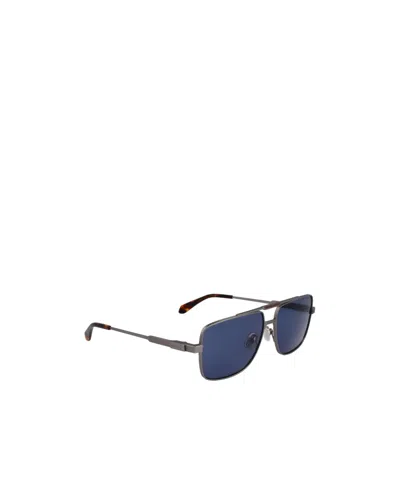 Ferragamo Geometric Frame Plain Mirror In Blue