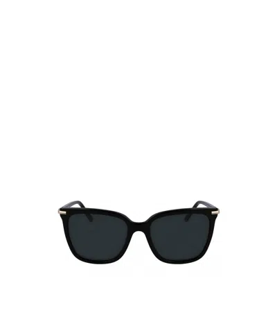 Ferragamo Geometric Frame Sunglasses