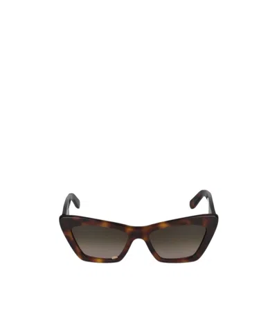 Ferragamo Eyewear Cat Eye Frame Sunglasses In Brown