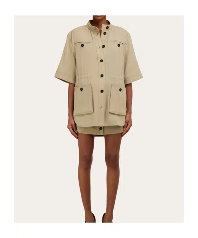 Ferragamo Saharan Jacket In Brown