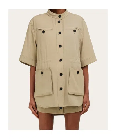 Ferragamo Saharan Jacket In Brown