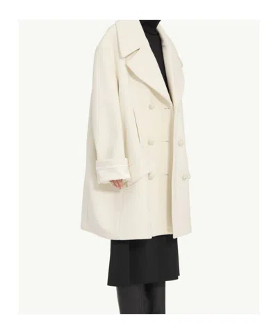 Mm6 Maison Margiela Wool Coat In Neutral