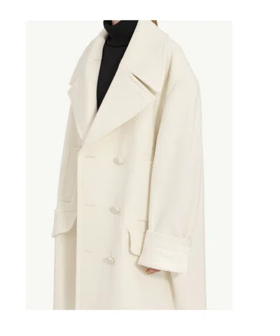 Mm6 Maison Margiela Wool Coat In Neutral