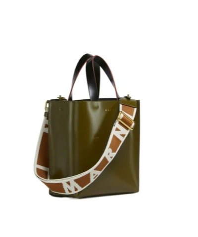 Marni Colour-block Leather Tote Bag