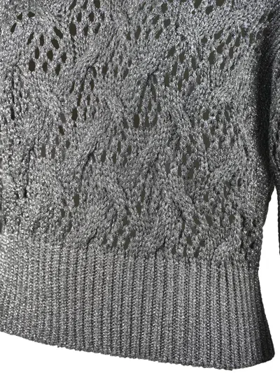 Max Mara Long Sleeve Sweater In Gray