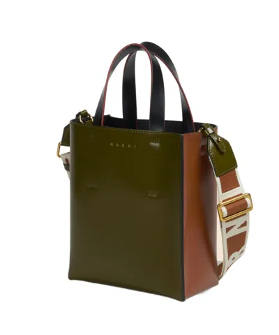 Marni Colour-block Leather Tote Bag