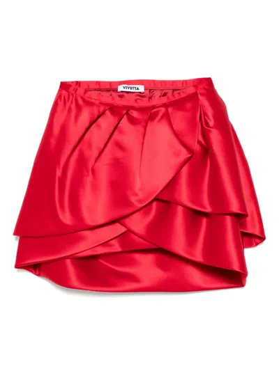 Vivetta A-line Mini Skirt In Red