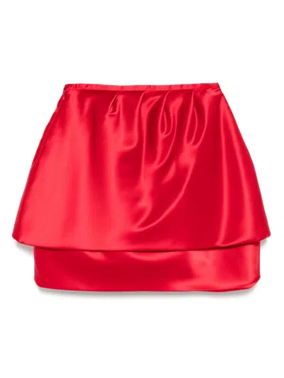 Vivetta A-line Mini Skirt In Red