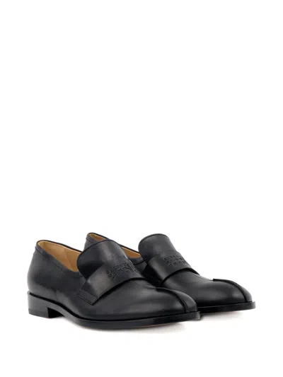 Mm6 Maison Margiela New Classic Stitch Moccasins In Black