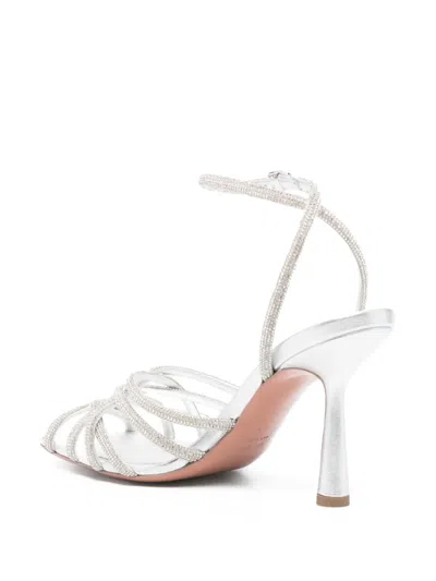 Aldo Castagna 100mm Vittoria Crystal-embellished Sandals In White
