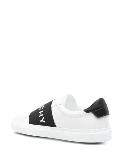 Givenchy Urban Street Sneakers In Leather With Elastic Band In White