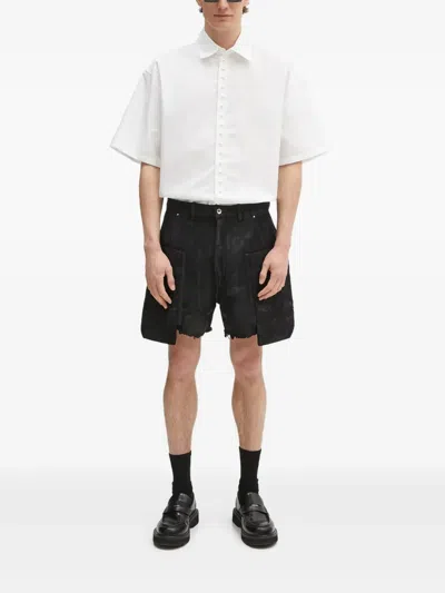 Ambush Pearl-buttons Short-sleeve Shirt In White