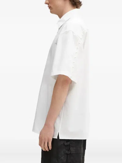 Ambush Pearl-buttons Short-sleeve Shirt In White