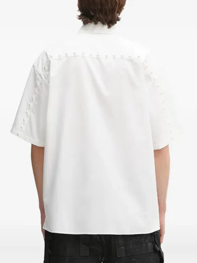 Ambush Pearl-buttons Short-sleeve Shirt In White