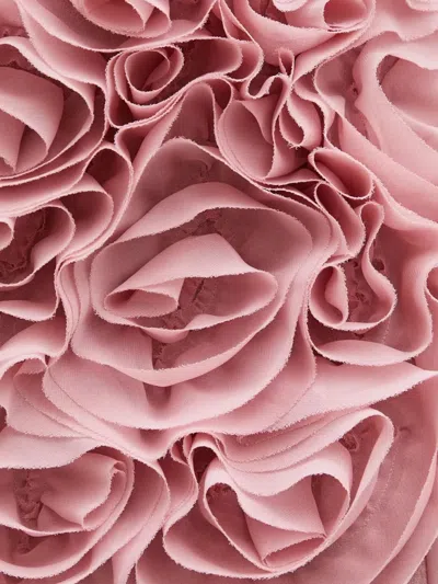Ambush Rose-appliqué Ruffled Skirt In Pink