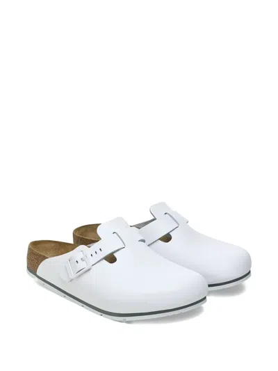 Birkenstock Boston Pro Natural "white" Mules In White
