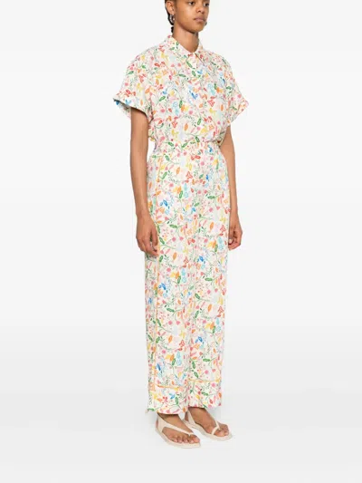 Iblues Floral-print Trousers In Multi