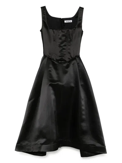Vivetta Bustier Midi Dress In Black