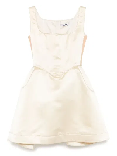 Vivetta Bustier Midi Dress In Neutral
