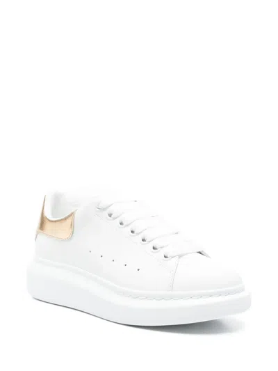 Alexander Mcqueen Oversized Leather Sneakers - Women's - Rubber/calf Leather In White