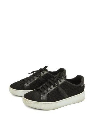 Pre-owned Bottega Veneta Intrecciato Leather Platform Sneakers