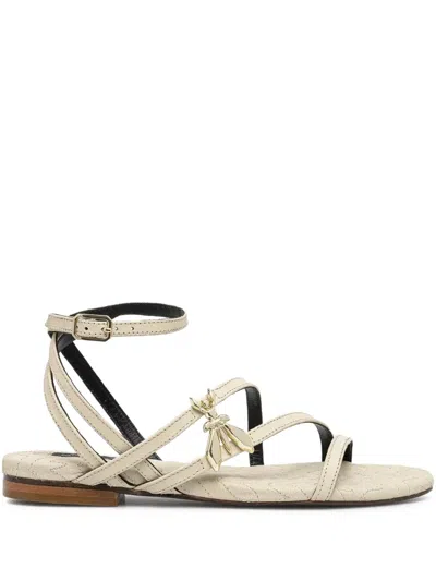 Patrizia Pepe クリスクロス フラットサンダル In Neutral