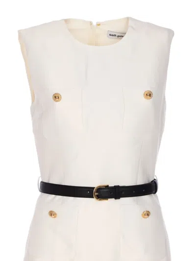 Self-portrait Self Portrait Women Taffeta Mini Dress In White