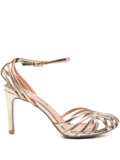 Bibi Lou 85mm Ankle-strap Sandals In Gold