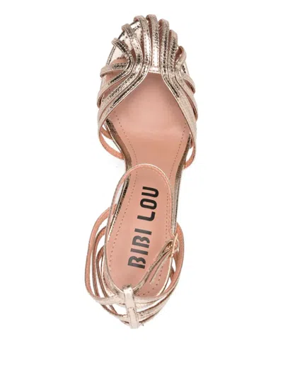 Bibi Lou 85mm Ankle-strap Sandals In Gold