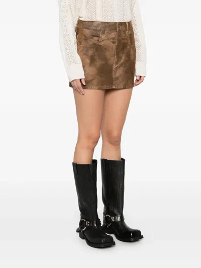 Isabel Marant Étoile Isabel Marant Etoile Women Kimmy Mini Skirt In Brown