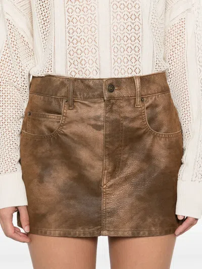 Isabel Marant Étoile Isabel Marant Etoile Women Kimmy Mini Skirt In Brown