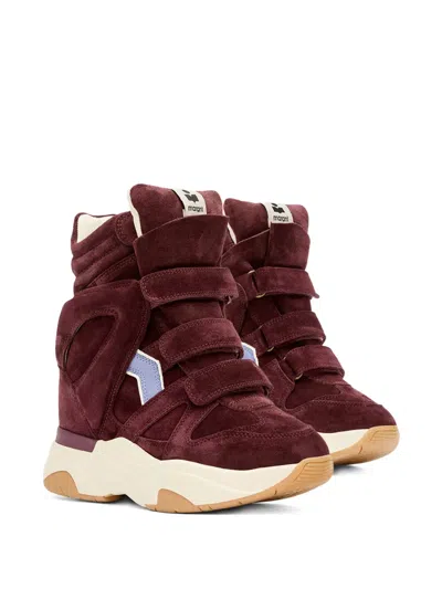 Isabel Marant Balskee Sneakers In Burgundy