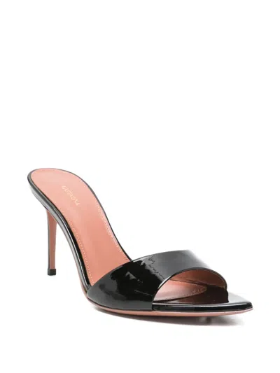 Aldo Castagna 80mm Alixia Patent Leather Sandals In Black