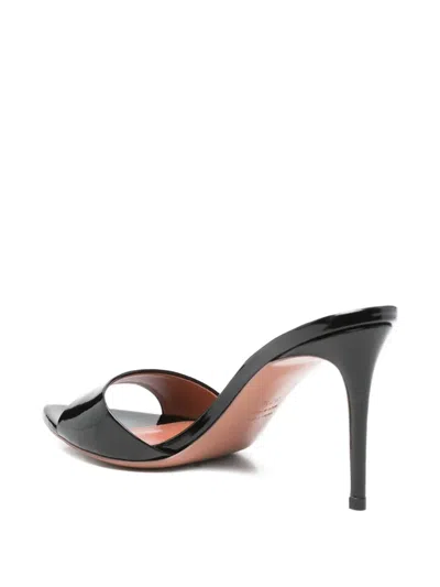 Aldo Castagna 80mm Alixia Patent Leather Sandals In Black