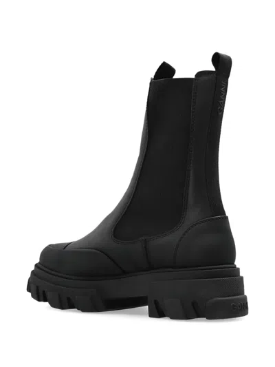 Ganni Leather Ankle Boots Boots And Ankle Boots Black In Black
