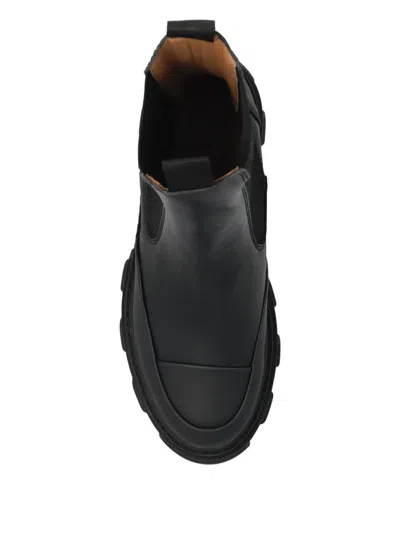 Ganni Leather Ankle Boots Boots And Ankle Boots Black In Black