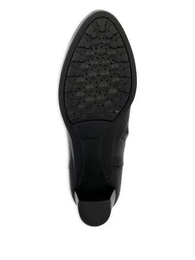Geox 60mm Walk Pleasure Zip-detail Block-heel Boots In Black