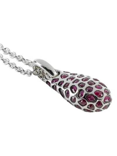 Parts Of Four Ruby-pavé Teardrop Necklace In Metallic