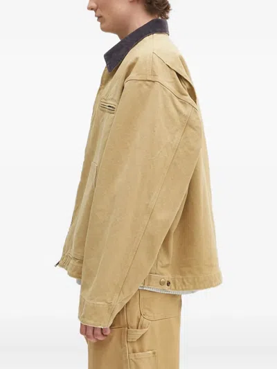 Ambush Corduroy-collar Overshirt In Brown