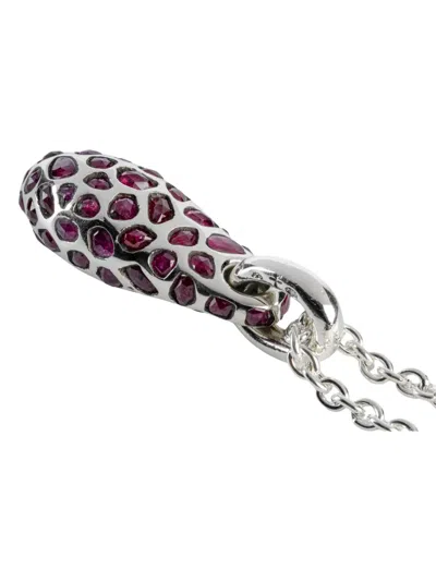 Parts Of Four Ruby-pavé Teardrop Necklace In Metallic