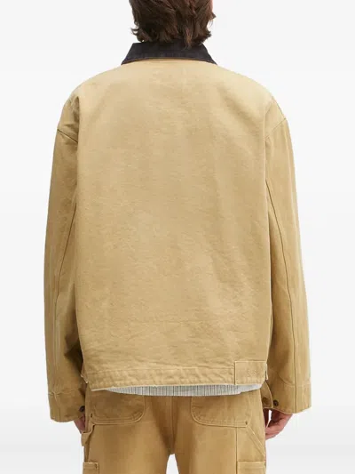 Ambush Corduroy-collar Overshirt In Brown