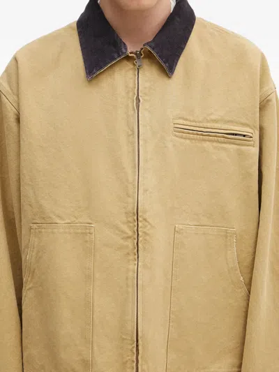 Ambush Corduroy-collar Overshirt In Brown