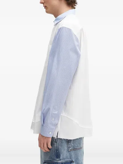 Ambush Striped-panel Shirt In Multi