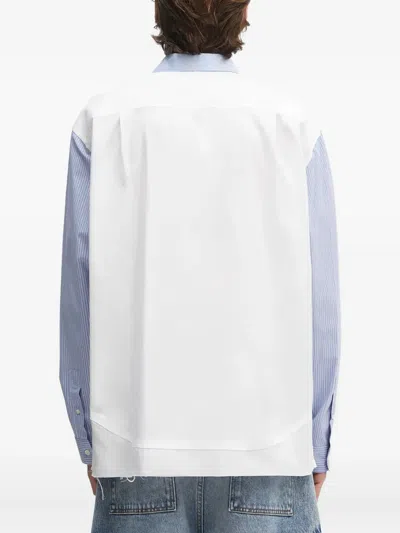 Ambush Striped-panel Shirt In Multi