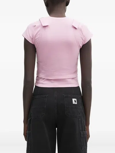 Ambush Pink Layered Ribbon Baby T-shirt In Pink