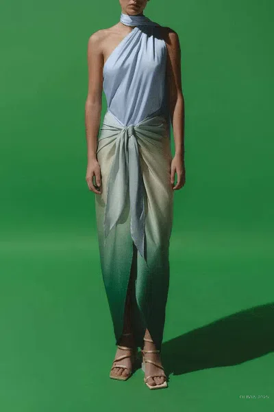 Baobab Lora Midi Dress In Algae In Multi